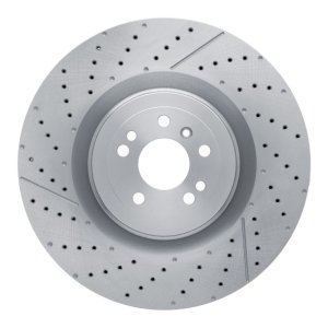 Mercedes-Benz GLS63 AMG Brake Rotor (1) - Front - R1 Concepts - Drilled and Slotted - `12-`19
